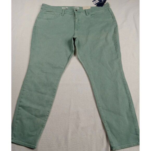 Universal Tread Mid-rise Skinny Smooths & Sculp Denim Mint Green Jeans Spandex - Picture 1 of 16